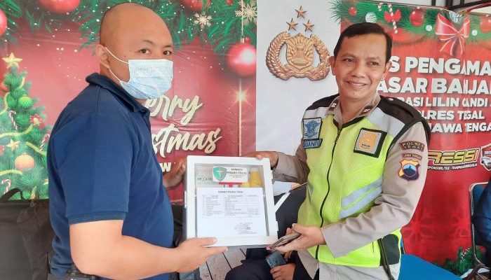 Satgas Ban Ops Polres Tegal Sambangi Pospam dan Pos Terpadu Operasi Lilin Candi 2022