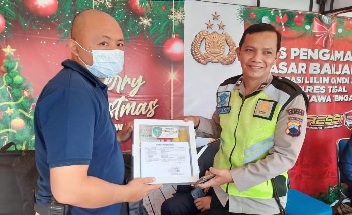 Satgas Ban Ops Polres Tegal Sambangi Pospam dan Pos Terpadu Operasi Lilin Candi 2022
