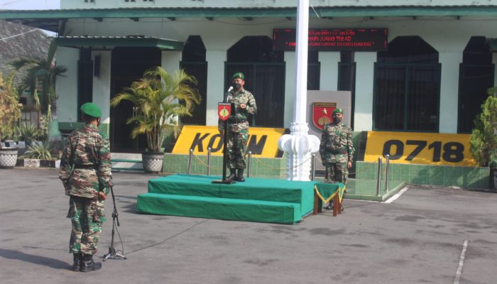 Jajaran Kodim 0718/Pati Menggelar Upacara Hari Juang TNI AD Tahun 2022 Di Halaman Makodim
