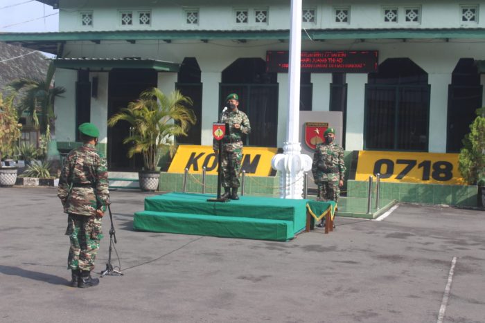 Jajaran Kodim 0718/Pati Menggelar Upacara Hari Juang TNI AD Tahun 2022 Di Halaman Makodim