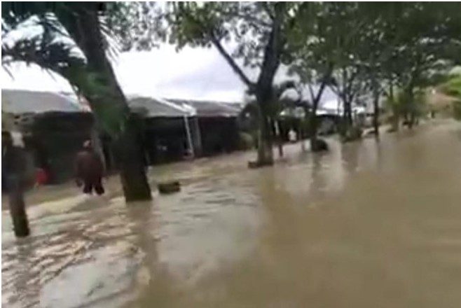 Perum Palm View Residence Desa Kabongan Kidul Kabupaten Rembang Dilanda Banjir