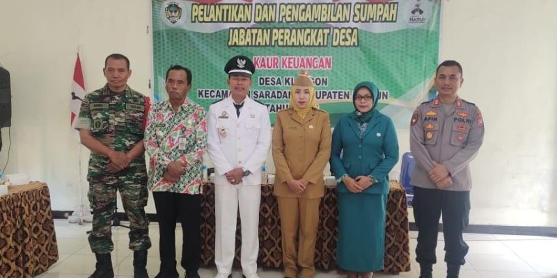 Sukses Pelantikan Perangkat Desa dan Pengambilan Sumpah Jabatan