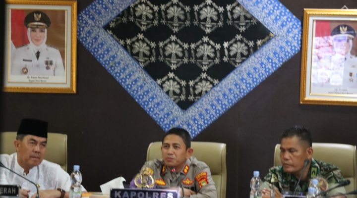 Polres Musi Rawas Dan Pemkab Ikuti Rakor Lintas Sektoral Kesiapan Pengamanan Nataru Secara Virtual