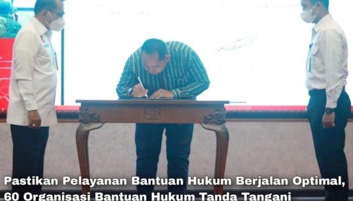 60 Organisasi Bantuan Hukum Tanda Tangani Perjanjian Kerja