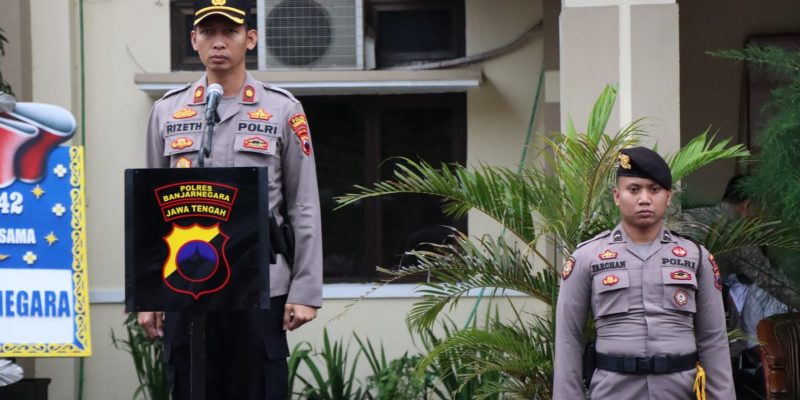 Peringatan HUT Satpam Ke-42, Polres Banjarnegara Gelar Upacara