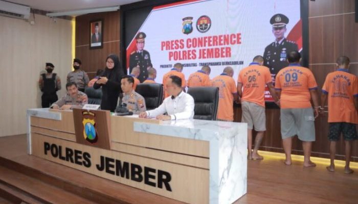 Awal Tahun 2023, Polres Jember Berhasil Amankan 10 Tersangka Pengedar Narkoba