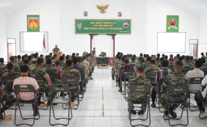 Primkop Kartika A-01 Wijayakusuma Korem 071/Wijayakusuma Gelar RAT Tutup Buku 2022