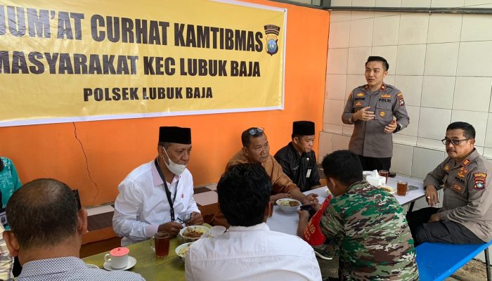 Jum’at Curhat, Kapolsek Lubuk Baja Kompol Budi Hartono: PPK dan Panwascam Lubuk Baja dapat Bersinergi