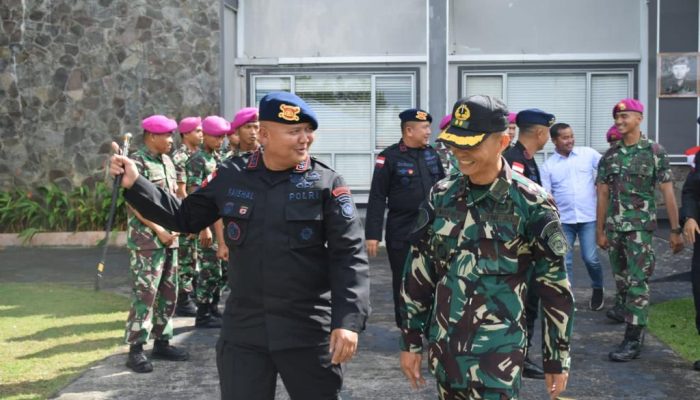 Yonif 10 Marinir/SBY Terima Kunjungan Dansat Brimob Polda Kepri