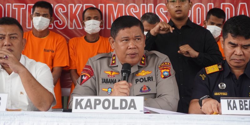 Kapolda Kepri Pimpin Konferensi Pers Ungkap Kasus Penambangan Timah Illegal