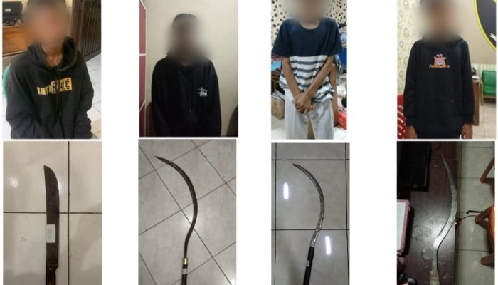 Penangkapan Geng Motor Remaja di Wangon Banyumas, 4 Jadi Tersangka Karena Bawa Sajam