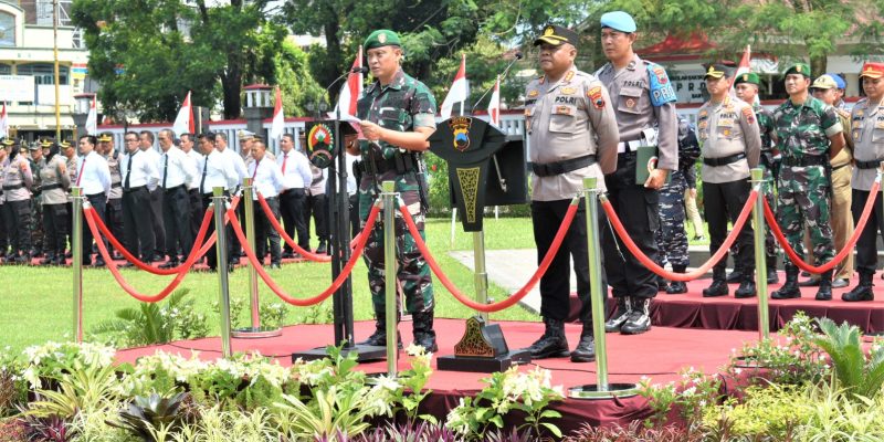 Jaga dan Amankan Kondusifitas Wilayah, TNI-Polri se-Eks Karesidenan Banyumas gelar Apel Jam Pimpinan