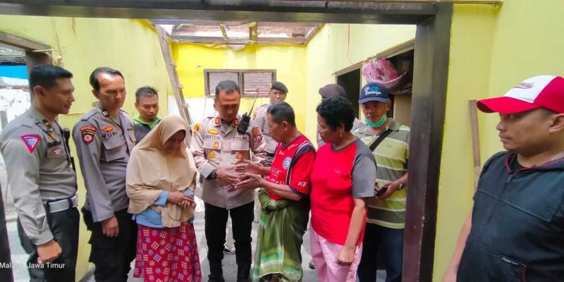 Polresta Malang Kota Salurkan Bantuan Untuk Korban Kebakaran
