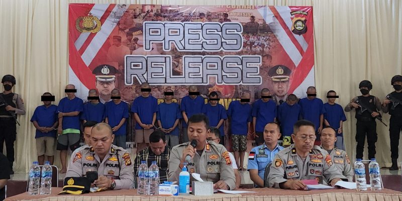 Press Release Polres Musirawas Berhasil Mengamankan 23 Senjata Api Rakitan