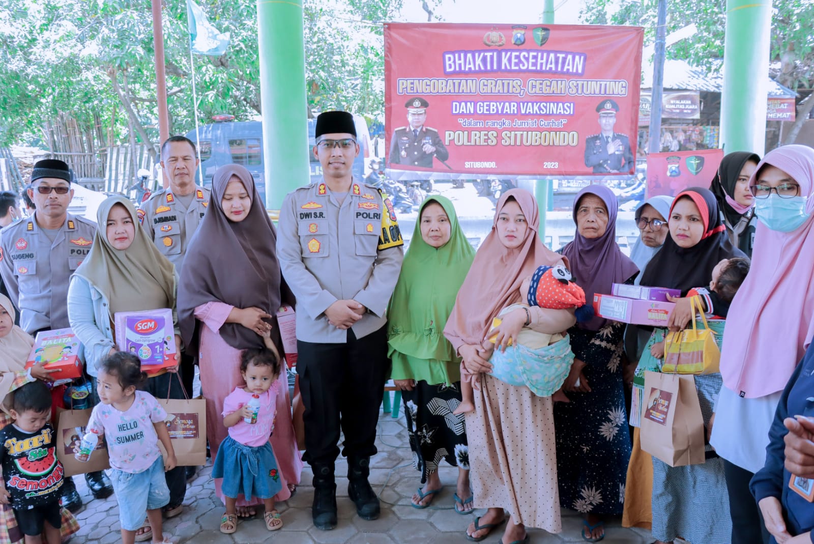 Kapolres Situbondo Salurkan Makanan dan Minuman Bergizi Guna Kurangi Stunting
