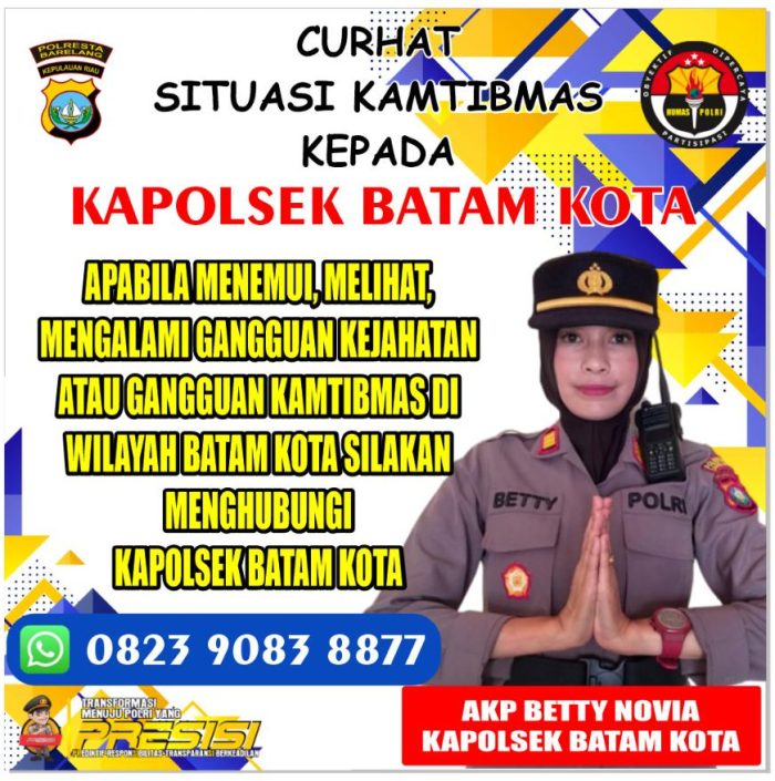 Jelang Puasa Ramadhan Dan Merayakan Hari Raya Idul Fitri Kapolsek Batam Kota Sebar No HP Untuk Cegah Kriminalitas