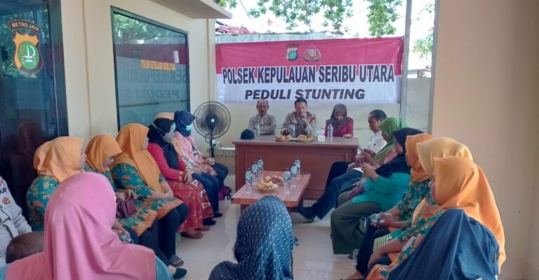 Peduli Stunting, Polsek Kep. Seribu Utara Bantu Pemerintah Pangkas Stunting