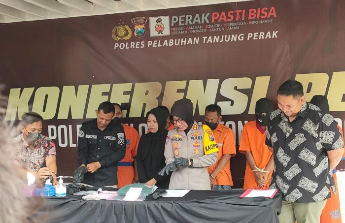 Polres Pelabuhan Tanjung Perak Surabaya Tangkap 5 Komplotan Pelaku Curanmor