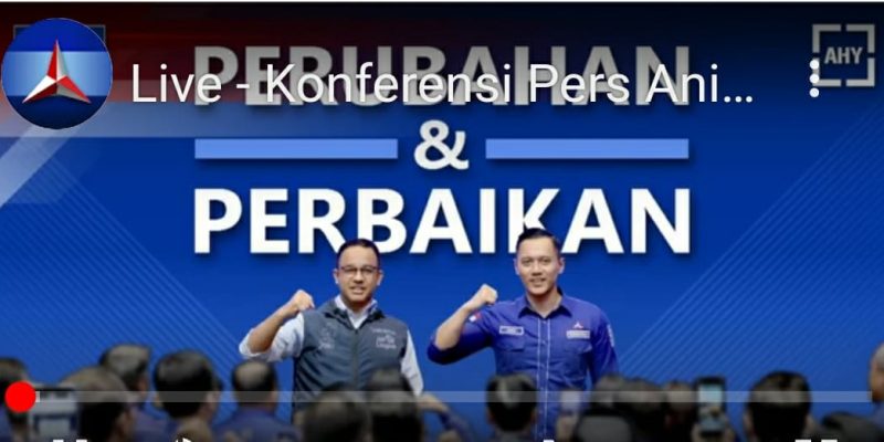 Ketua Umum Partai Demokrat AHY , “Perahu koalisi Perubahan Siap Berlayar memenangkan Anies Baswedan di Pilpres 2024 “