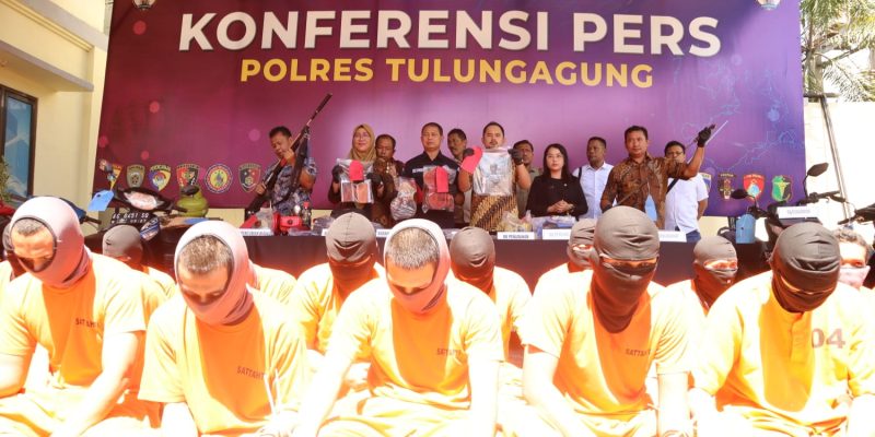 Polres Tulungagung Ungkap 35 Kasus Dalam Waktu 60 Hari, 52 Tersangka Diamankan