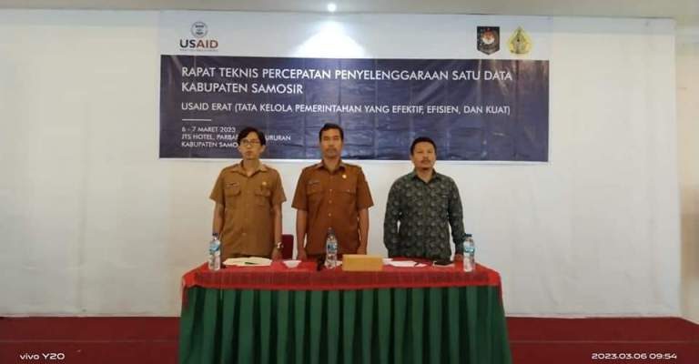 Mendukung Capaian Pembangunan Yang Optimal, Bupati Samosir Buka Rapat Percepatan Penyelenggaraan Satu Data