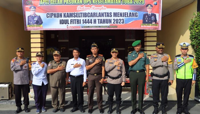 Bupati Samosir Ikuti Apel Gelar Pasukan Operasi Keselamatan Toba 2023