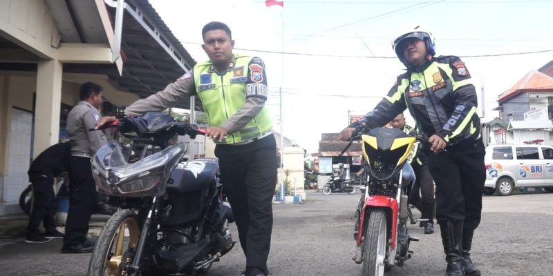 Polres Sampang Amankan Puluhan Sepeda Motor Balap Liar Di JLS