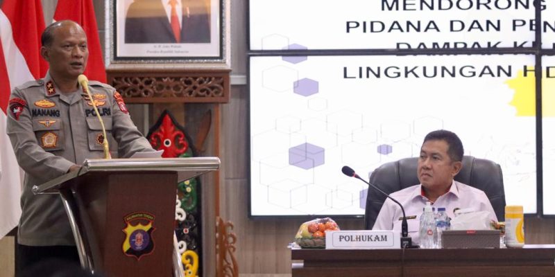 Kapolda Kalteng Buka Rakor Penegakan Hukum Penanganan Pidana Lingkungan Hidup Bersama Kemenko Polhukam