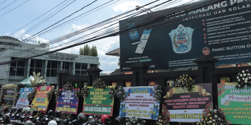 Polresta Malang Kota Dibanjiri Karangan Bunga Ucapan Terimakasih dan Apresiasi atas Ungkap Kasus ATG