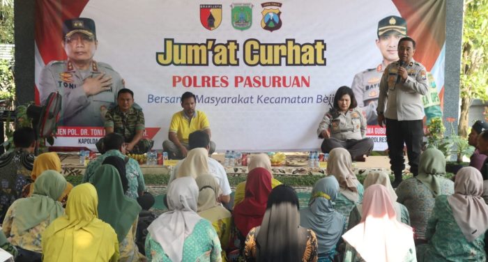 Ciptakan Sitkamtibmas, Polres Pasuruan Menggelar Kegiatan Jum’at Curhat Bersama Masyarakat Beji