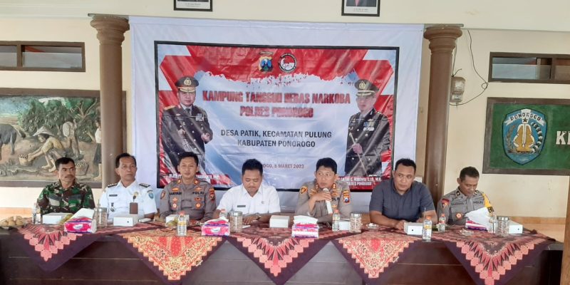Polres Ponorogo Launching Kampung Tangguh Bebas Narkoba di Desa Patik