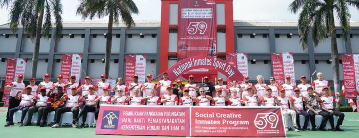 Di Peringatan Hari Bakti Pemasyarakatan Ke-59, “Duta besar dan Menkumham Bertanding Olah Raga Bersama Narapida