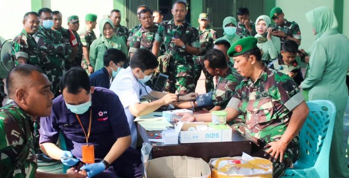 Sambut HUT Persit ke- 77, Kodim Bojonegoro gelar Bakti Sosial Donor Darah