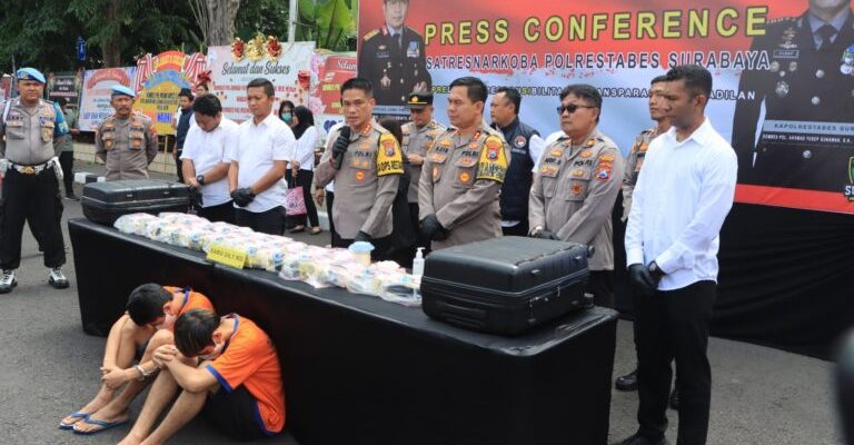 Polrestabes Surabaya Ungkap Narkoba Jaringan Jawa – Sumatera, 24 Kg Sabu Berhasil Disita dari Kurir