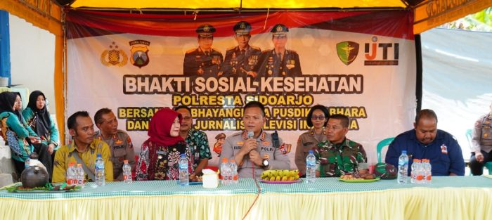 Polresta Sidoarjo Bersama IJTI Gelar Bakti Kesehatan Cegah Stunting