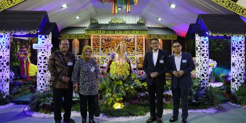 Anjungan Rumah Lamin Indonesia Sabet Penghargaan Bangunan Terunik pada the Hong Kong Flower Show 2023