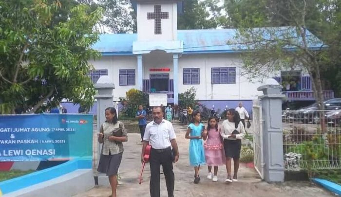 Babinsa Kodim 1621/TTS Konsisten Amankan Jalannya Ibadah Diakhir Rangkaian Liturgi Paskah