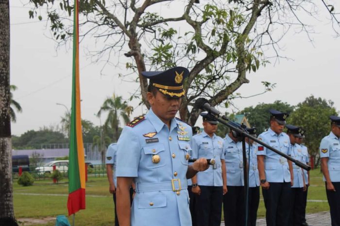 Danlanud Hang Nadim Pimpin Upacara Ziarah di TMP Pusara Bhakti Bulan Gebang Batam