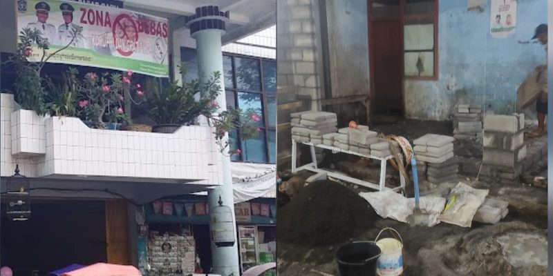 Diduga Bangunan Siluman Berdiri Di Pasar Baru Untungkan Mantri
