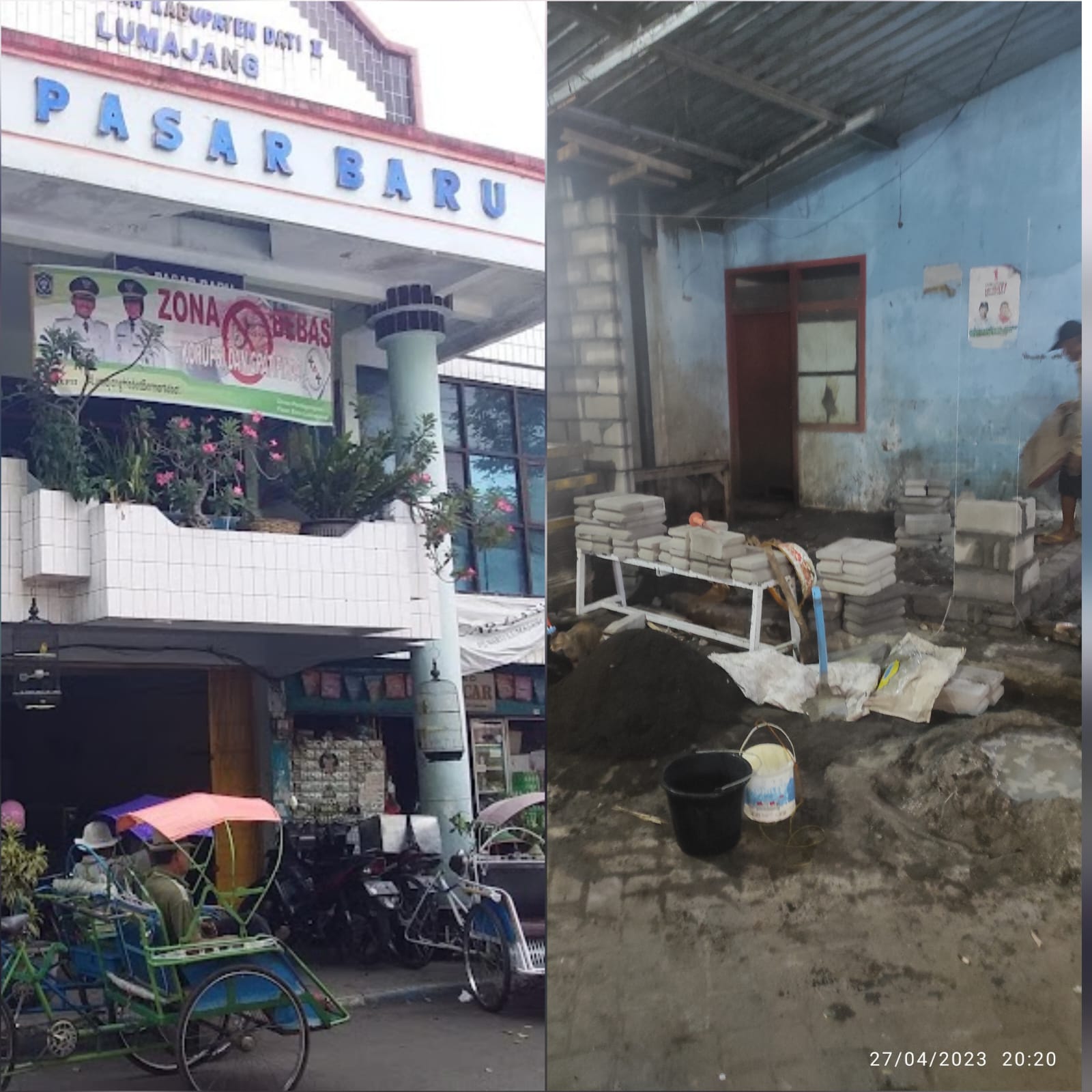 Diduga Bangunan Siluman Berdiri Di Pasar Baru Untungkan Mantri