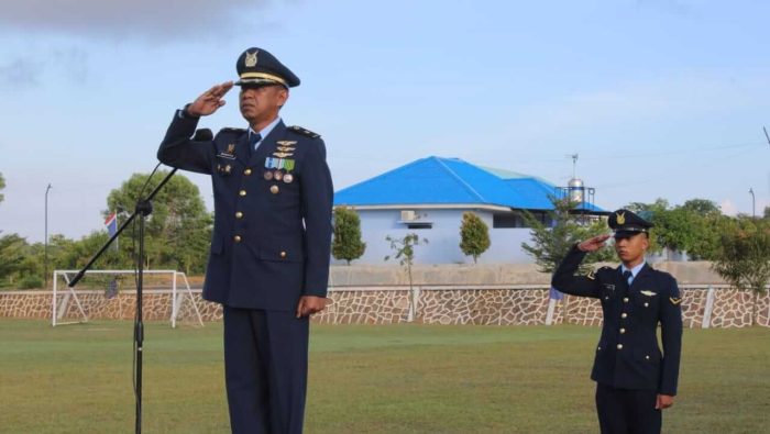 Upacara Peringatan HUT TNI AU Ke-77 Tahun 2023 di Lanud Hang Nadim