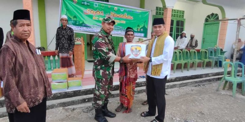 Dandim 1621/TTS Bersama MTQ Al-Karomah Kab. TTS Laksanakan Safari Ramadhan 1444 H Di Daerah Pedalaman
