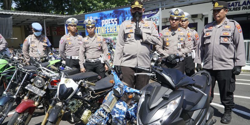 Berkah Ramadhan, Satlantas Polres Pasuruan Berhasil Amankan Ranmor Balap Liar Jalanan