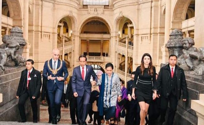Presiden Joko Widodo Kunjungi Town Hall Hannover