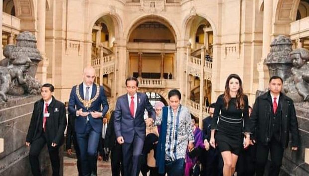 Presiden Joko Widodo Kunjungi Town Hall Hannover