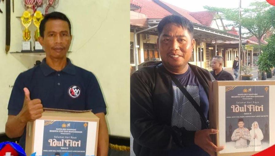 Jelang Idul Fitrih 1444 H Kapolres Sampang Bagikan Parcel, Aliansi Wartawan Sampang (AWAS) Ucapkan Terima Kasih