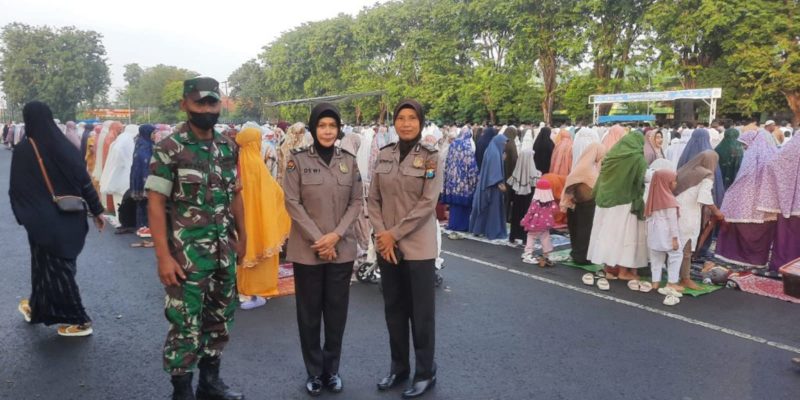 Polresta Sidoarjo Lakukan Pengamanan Shalat Idul Fitri dengan Humanis