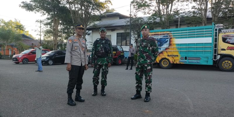 Upaya Memberi Rasa Aman Dan Nyaman Babinsa Laksanakan Pengamanan Selama Sholat Ied Hari Raya Idul Fitri 1444/H