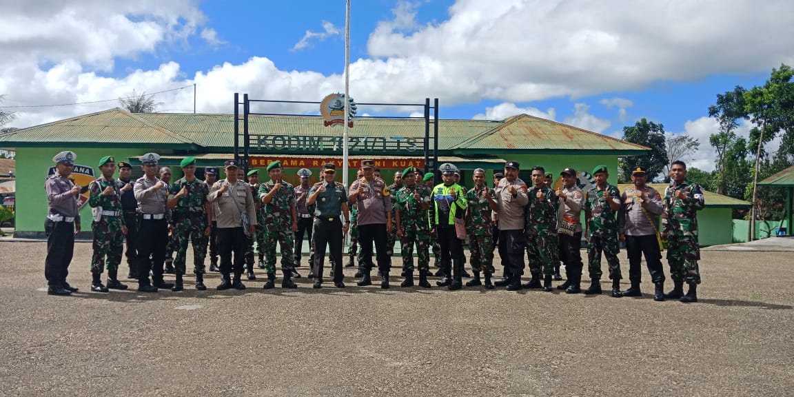 Bentuk Sinergitas dan Soliditas TNI Polri Gelar Apel Bersama di Makodim 1621/TTS