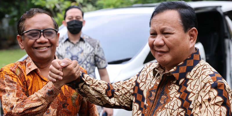 Menhan Prabowo Silaturahmi ke Menko Mahfud MD dan Muhadjir Effendy 